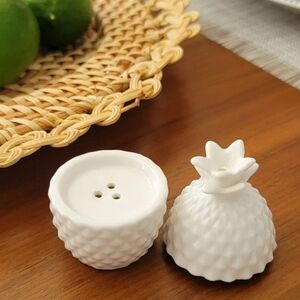 White Pineapple Shaped Salt Shaker